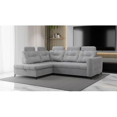 Fun Moebel Ecksofa Schlafsofa Sofa WENDIE Stoff Hold Me Hellgrau Ottomane Links Fun Moebel Ecksofa Schlafsofa Sofa WENDIE Stoff Hold Me Hellgrau Ottomane Links