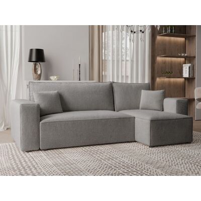Fun Möbel Ecksofa Schlafsofa Sofa ADARA in Stoff Centaur Grau Ottomane Rechts Fun Möbel Ecksofa Schlafsofa Sofa ADARA in Stoff Centaur Grau Ottomane Rechts