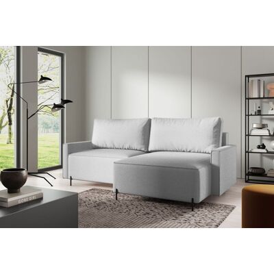 Fun Möbel Ecksofa Schlafsofa Sofa BRAGA in Stoff Now or Never Hellgrau Ottomane Rechts Fun Möbel Ecksofa Schlafsofa Sofa BRAGA in Stoff Now or Never Hellgrau Ottomane Rechts