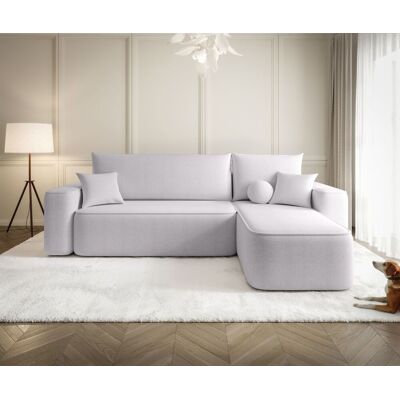 Fun Möbel Ecksofa Schlafsofa Sofa AGEPO Stoff Curio Hellgrau Ottomane Rechts Fun Möbel Ecksofa Schlafsofa Sofa AGEPO Stoff Curio Hellgrau Ottomane Rechts