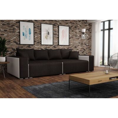 Fun Moebel Big Sofa Couchgarnitur REGGIO Megasofa mit Schlaffunktion Weiss-Anthrazit Fun Moebel Big Sofa Couchgarnitur REGGIO Megasofa mit Schlaffunktion Weiss-Anthrazit