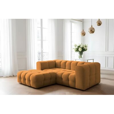 Fun Möbel Ecksofa Designersofa SOLVIE XS in Stoff Moly Orange Ottomane Links Fun Möbel Ecksofa Designersofa SOLVIE XS in Stoff Moly Orange Ottomane Links
