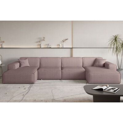Fun Möbel Wohnlandschaft Sofa U-Form CELES PREMIUM in Stoff Scala Lavendel Fun Möbel Wohnlandschaft Sofa U-Form CELES PREMIUM in Stoff Scala Lavendel