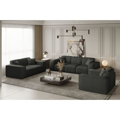 Fun Moebel - CELES - 3-2-1 - Anthrazit - Sofa set Fun Moebel - CELES - 3-2-1 - Anthrazit - Sofa set