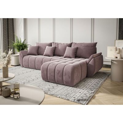 Fun Möbel Ecksofa Schlafsofa LOUISE Stoff Monolith Flieder Ottomane Rechts Fun Möbel Ecksofa Schlafsofa LOUISE Stoff Monolith Flieder Ottomane Rechts