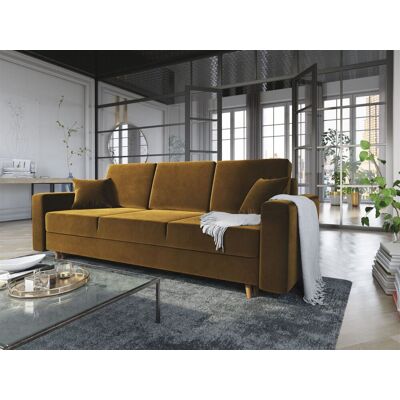 Fun Moebel Sofa 3-Sitzer CARDE mit Schlaffunktion Gelb Fun Moebel Sofa 3-Sitzer CARDE mit Schlaffunktion Gelb