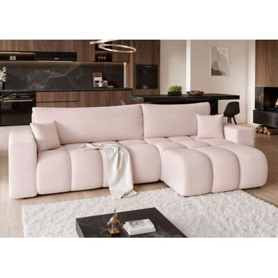 Fun Möbel Ecksofa Schlafsofa Sofa ANABEL MAX in Stoff Centaur Creme Ottomane Rechts Fun Möbel Ecksofa Schlafsofa Sofa ANABEL MAX in Stoff Centaur Creme Ottomane Rechts