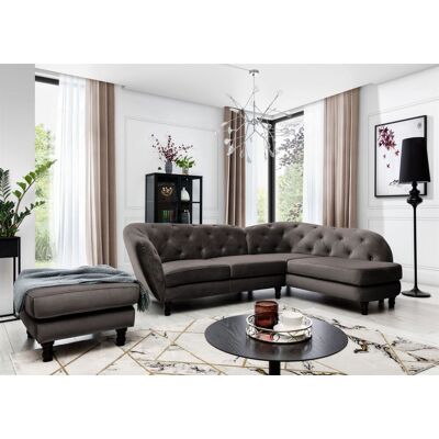 Fun Moebel - CHARLOTTE - Braun - Matt Velvet - Sofa Fun Moebel - CHARLOTTE - Braun - Matt Velvet - Sofa