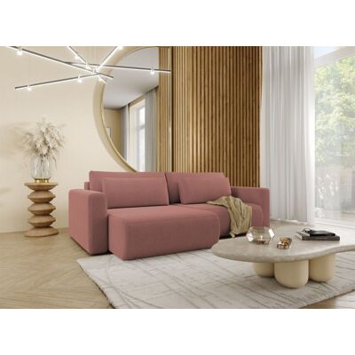 Fun Möbel Ecksofa Sofa mit Schlaffunktion CHAIRA Stoff Curio Rose Ottomane Links Fun Möbel Ecksofa Sofa mit Schlaffunktion CHAIRA Stoff Curio Rose Ottomane Links