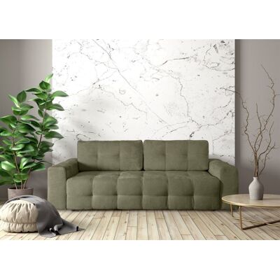 Fun Möbel Schlafsofa Designersofa Sofa 3-Sitzer ARIELLE in Stoff Perfect Harmony Olivgrün Fun Möbel Schlafsofa Designersofa Sofa 3-Sitzer ARIELLE in Stoff Perfect Harmony Olivgrün