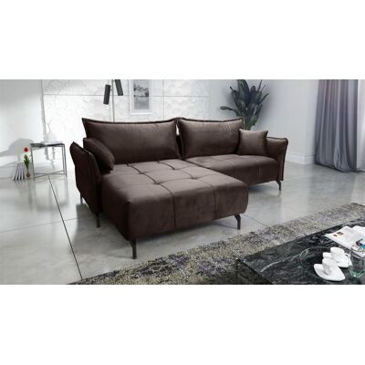Fun Möbel Ecksofa Schlafsofa Sofa VICTORIA Stoff Element Braun Ottomane Links Fun Möbel Ecksofa Schlafsofa Sofa VICTORIA Stoff Element Braun Ottomane Links