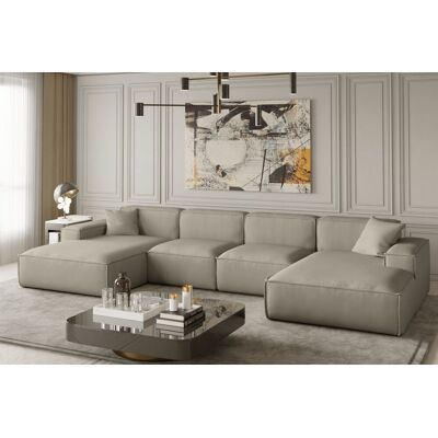 Fun Moebel - CELES - Beige - Opera Velvet - Sectional sofa Fun Moebel - CELES - Beige - Opera Velvet - Sectional sofa
