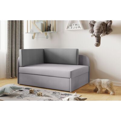 Fun Moebel Sofa Kindersofa Schlafsofa inkl. Bettkasten MAILO Seite Rechts Stoff Grau Fun Moebel Sofa Kindersofa Schlafsofa inkl. Bettkasten MAILO Seite Rechts Stoff Grau