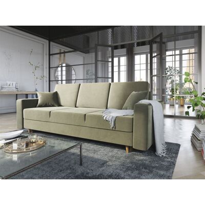 Fun Moebel Sofa 3-Sitzer CARDE mit Schlaffunktion Olivgrün Fun Moebel Sofa 3-Sitzer CARDE mit Schlaffunktion Olivgrün