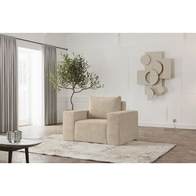Fun Möbel Sessel Designersessel ESTELLE in Stoff Abriamo Beige Fun Möbel Sessel Designersessel ESTELLE in Stoff Abriamo Beige