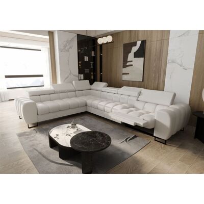 Fun Moebel Ecksofa Schlafsofa BASTIEN RELAX in Stoff Terra Hellbeige Ottomane Links Fun Moebel Ecksofa Schlafsofa BASTIEN RELAX in Stoff Terra Hellbeige Ottomane Links