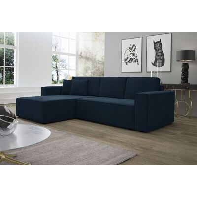 Fun Moebel Ecksofa Schlafsofa Sofa CONOR Stoff Kronos Dunkelblau Ottomane Links Fun Moebel Ecksofa Schlafsofa Sofa CONOR Stoff Kronos Dunkelblau Ottomane Links