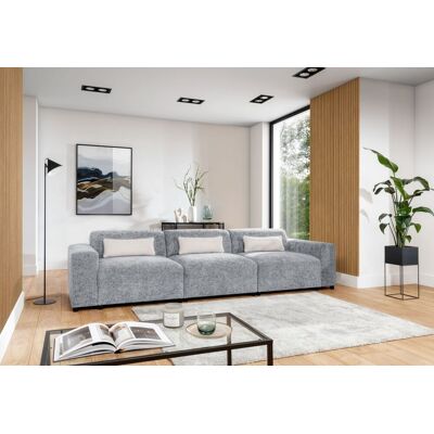 Fun Möbel Bigsofa Designersofa Sofa ROMY 4-Sitzer in Stoff Enjoy Me Hellgrau Fun Möbel Bigsofa Designersofa Sofa ROMY 4-Sitzer in Stoff Enjoy Me Hellgrau