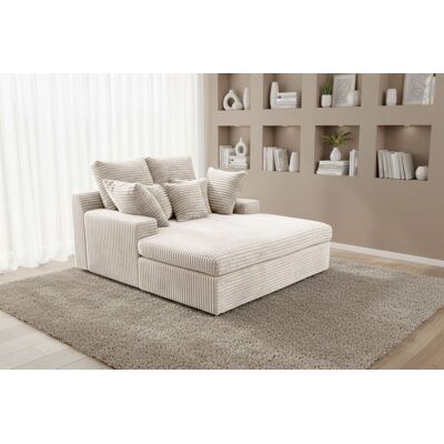 Fun Möbel Lounge Chaiselongue AROSA Liege in Stoff Tilia Beige Fun Möbel Lounge Chaiselongue AROSA Liege in Stoff Tilia Beige