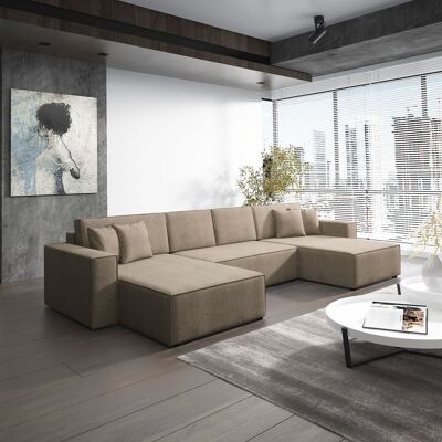 Fun Moebel Wohnlandschaft Schlafsofa Sofa CONOR Stoff Poso Dunkelbeige Fun Moebel Wohnlandschaft Schlafsofa Sofa CONOR Stoff Poso Dunkelbeige