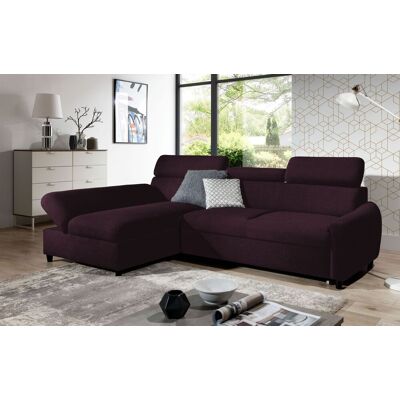 Fun Möbel Ecksofa Schlafsofa Sofa ANTON XS in Stoff Esito Violett Ottomane Links Fun Möbel Ecksofa Schlafsofa Sofa ANTON XS in Stoff Esito Violett Ottomane Links