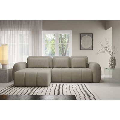 Fun Möbel Ecksofa Schlafsofa Sofa CARIA in Stoff Quelle Beige Ottomane Links Fun Möbel Ecksofa Schlafsofa Sofa CARIA in Stoff Quelle Beige Ottomane Links