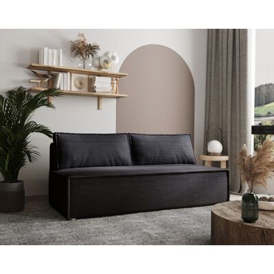 Fun Möbel Sofa Designersofa EMMA 3-Sitzer mit Schlaffunktion in Stoff Zoom Anthrazit Fun Möbel Sofa Designersofa EMMA 3-Sitzer mit Schlaffunktion in Stoff Zoom Anthrazit