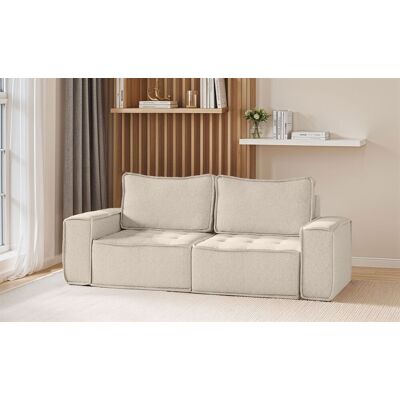 Fun Möbel Sofa Modulsofa 2-teilig SANDE 2-Sitzer Stoff Alpine Beige Fun Möbel Sofa Modulsofa 2-teilig SANDE 2-Sitzer Stoff Alpine Beige