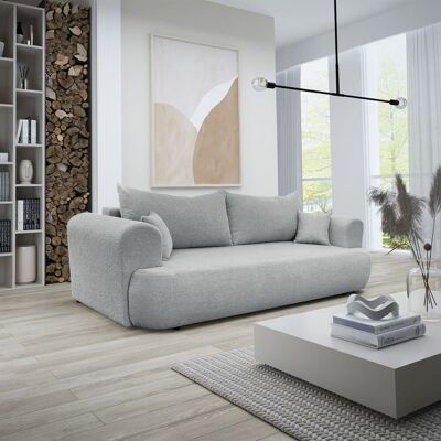 Fun Möbel Sofa Schlafsofa 3-Sitzer ANIKE Stoff Now or Never Grau Fun Möbel Sofa Schlafsofa 3-Sitzer ANIKE Stoff Now or Never Grau