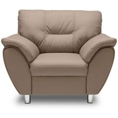 Fun Moebel SARAH - Beige - Kunstleder - Armchair Fun Moebel SARAH - Beige - Kunstleder - Armchair