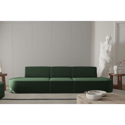 Fun Moebel Sofa Designersofa 3-Sitzer MILOT in Stoff Opera Velvet Grün Fun Moebel Sofa Designersofa 3-Sitzer MILOT in Stoff Opera Velvet Grün