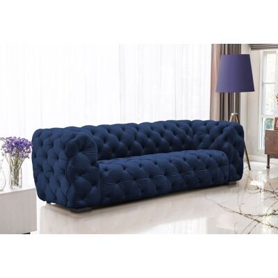 Fun Moebel Sofa Designersofa NATALIE 3-Sitzer in Stoff Riviera Blau Fun Moebel Sofa Designersofa NATALIE 3-Sitzer in Stoff Riviera Blau