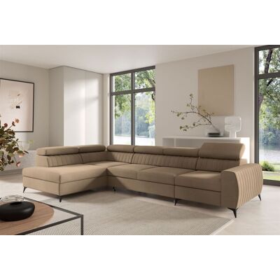 Fun Moebel Ecksofa Schlafsofa Sofa TORONTO XL Stoff Element Beige Ottomane Links Fun Moebel Ecksofa Schlafsofa Sofa TORONTO XL Stoff Element Beige Ottomane Links
