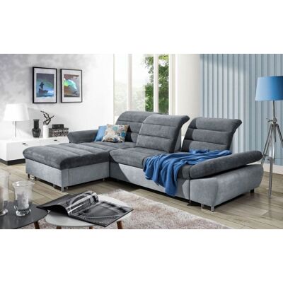 Fun Moebel - MELLO - Grau - Linke Ottomane - Sofa bed Fun Moebel - MELLO - Grau - Linke Ottomane - Sofa bed