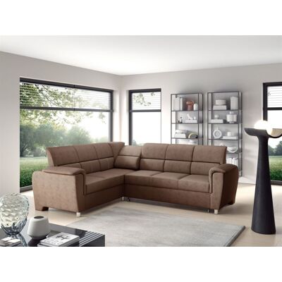 Fun Möbel Ecksofa Schlafsofa Sofa SALVADOR Stoff Texas Hellbraun Kurze Schenkel Links Fun Möbel Ecksofa Schlafsofa Sofa SALVADOR Stoff Texas Hellbraun Kurze Schenkel Links