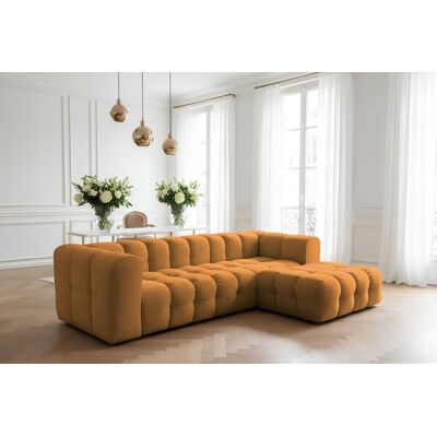 Fun Möbel Ecksofa Designersofa SOLVIE in Stoff Moly Orange Ottomane Rechts Fun Möbel Ecksofa Designersofa SOLVIE in Stoff Moly Orange Ottomane Rechts
