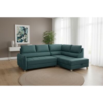 Fun Möbel Ecksofa Schlafsofa Sofa MARNO in Stoff Chill Me Grün Ottomane Rechts Fun Möbel Ecksofa Schlafsofa Sofa MARNO in Stoff Chill Me Grün Ottomane Rechts
