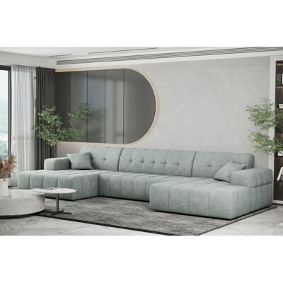 Fun Möbel Wohnlandschaft Sofa U-Form NANCY in Stoff Perfekt Harmony Eisblau Fun Möbel Wohnlandschaft Sofa U-Form NANCY in Stoff Perfekt Harmony Eisblau