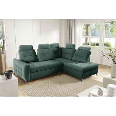 Fun Moebel Ecksofa Schlafsofa Sofa WENDIE Stoff Hold Me Meeresgrün Ottomane Rechts Fun Moebel Ecksofa Schlafsofa Sofa WENDIE Stoff Hold Me Meeresgrün Ottomane Rechts