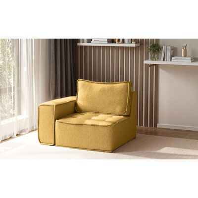 Fun Möbel Sessel SANDE 1-Sitzer Modul Stoff Raven Honiggelb Seite Links Fun Möbel Sessel SANDE 1-Sitzer Modul Stoff Raven Honiggelb Seite Links