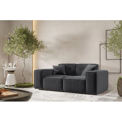 Fun Möbel Sofa Designersofa CESINA 2-Sitzer in Stoff Perfect Harmony Anthrazit Fun Möbel Sofa Designersofa CESINA 2-Sitzer in Stoff Perfect Harmony Anthrazit