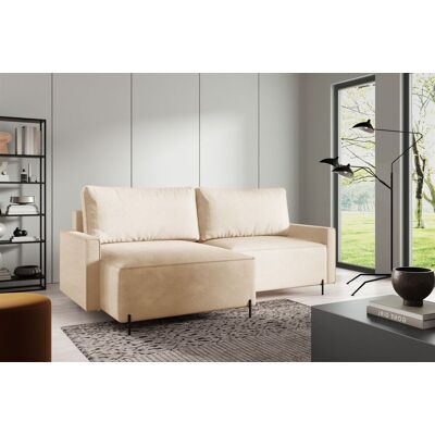Fun Möbel Ecksofa Schlafsofa Sofa BRAGA in Stoff Now or Never Creme Ottomane Links Fun Möbel Ecksofa Schlafsofa Sofa BRAGA in Stoff Now or Never Creme Ottomane Links