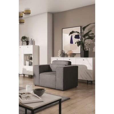 Fun Möbel Sessel Designersessel WALDO in Stoff Poso Anthrazit Fun Möbel Sessel Designersessel WALDO in Stoff Poso Anthrazit