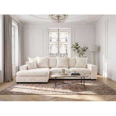 Fun Möbel Ecksofa mit Schlaffunktion BENICIO Sofa in Stoff Flow Ecru Ottomane Links Fun Möbel Ecksofa mit Schlaffunktion BENICIO Sofa in Stoff Flow Ecru Ottomane Links