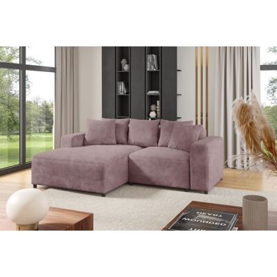 Fun Möbel Ecksofa Designersofa Sofa MEGAN XS in Stoff Poso Altrosa Ottomane Links Fun Möbel Ecksofa Designersofa Sofa MEGAN XS in Stoff Poso Altrosa Ottomane Links