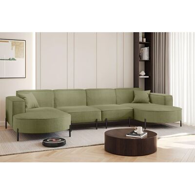 Fun Möbel Wohnlandschaft U-Form Sofa VALENCIA XL in Stoff Scala Kiwi Fun Möbel Wohnlandschaft U-Form Sofa VALENCIA XL in Stoff Scala Kiwi