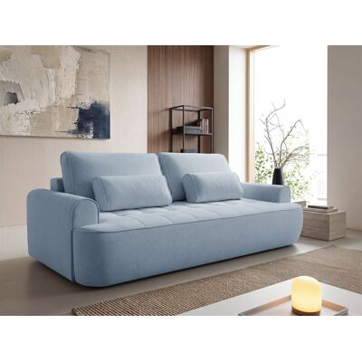 Fun Möbel Sofa 3-Sitzer mit Schlaffunktion HUNTER in Stoff Cloud Hellblau Fun Möbel Sofa 3-Sitzer mit Schlaffunktion HUNTER in Stoff Cloud Hellblau