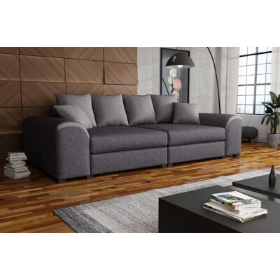 Fun Moebel Big Sofa Couchgarnitur WELLS Megasofa Sofa in Grau-Hellgrau Fun Moebel Big Sofa Couchgarnitur WELLS Megasofa Sofa in Grau-Hellgrau
