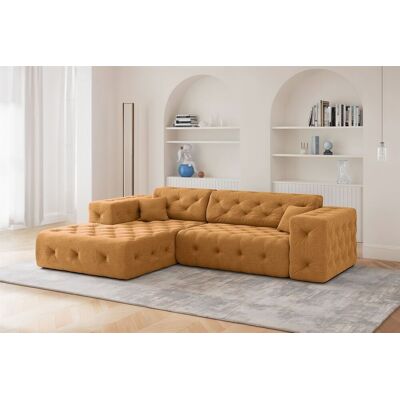 Fun Moebel Ecksofa Designersofa CHANTAL in Stoff Moly Orange Ottomane Links Fun Moebel Ecksofa Designersofa CHANTAL in Stoff Moly Orange Ottomane Links