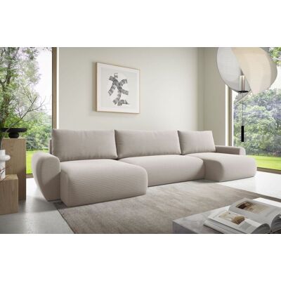 Fun Möbel Wohnlandschaft Schlafsofa GALAN Stoff Poso Altweiß Fun Möbel Wohnlandschaft Schlafsofa GALAN Stoff Poso Altweiß
